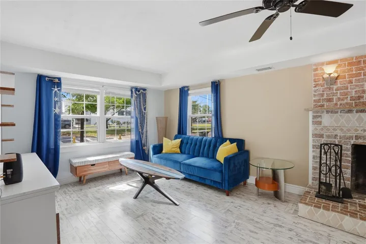 Living Room with Fireplace