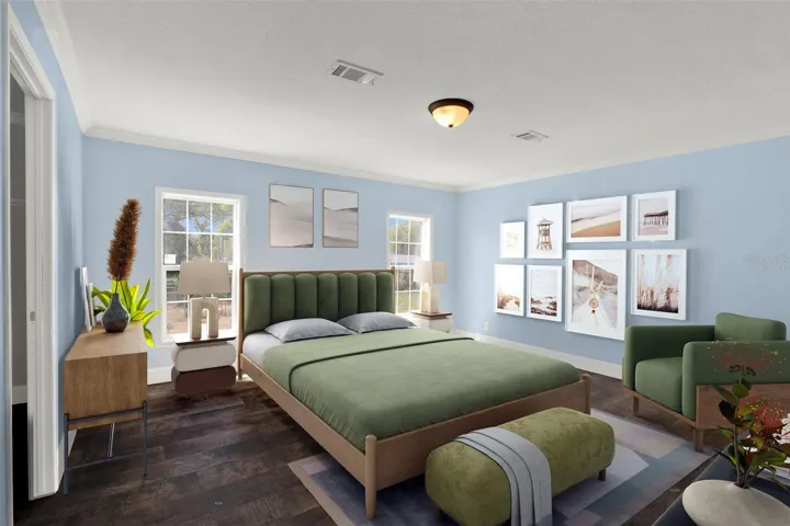 VIRTUALLY STAGED MASTER BEDROOM
