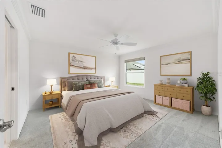Primary Suite Virtually Staged
