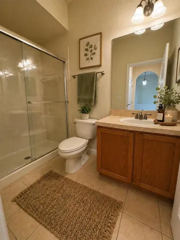Virtually Staged Guest Bathroom