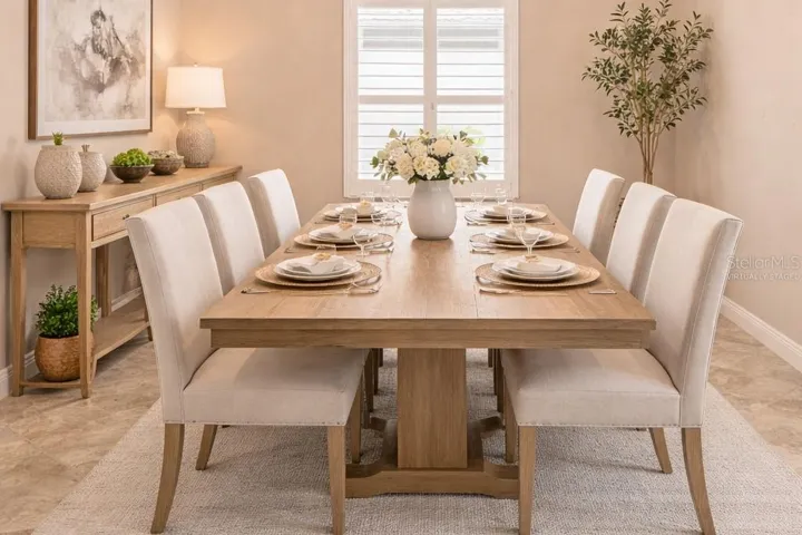Virtually Staged Dining Room