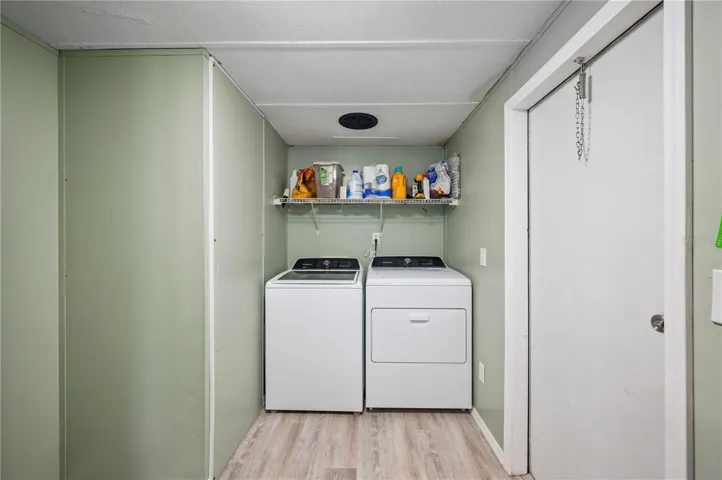 Inside laundry room