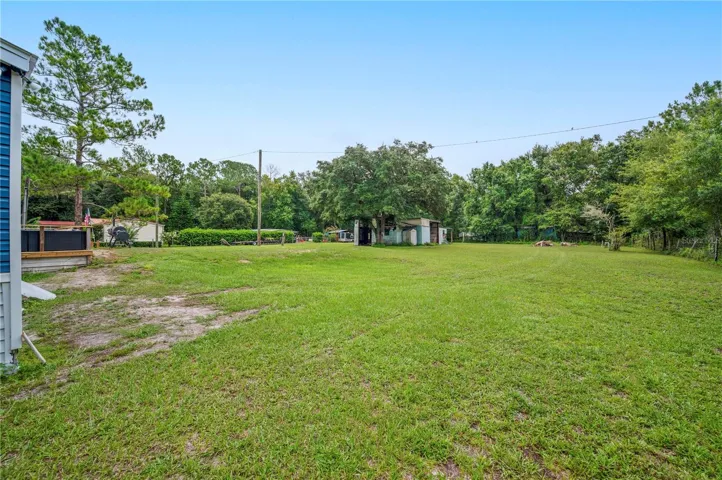 Spacious backyard with room for all your toys