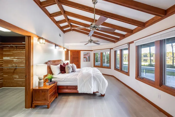 Primary Bedroom with lake views