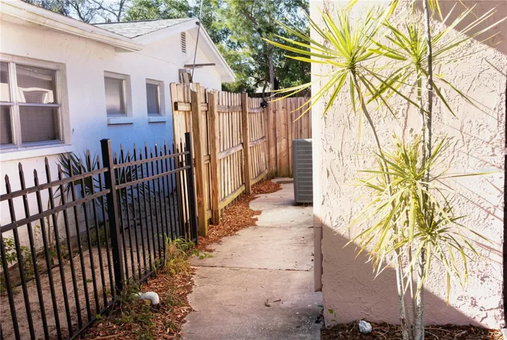 other side of large fencedbackyard