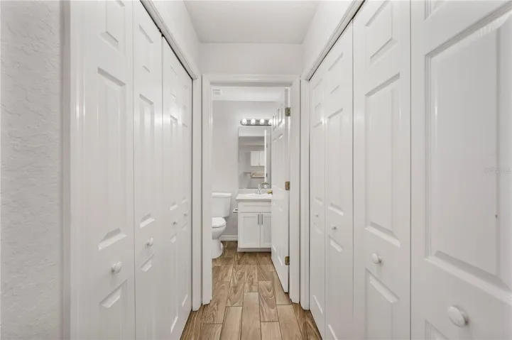 hall to the laundry & bathroom #2, also has a nice storage closet