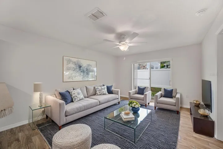 digitally staged photo of main living room