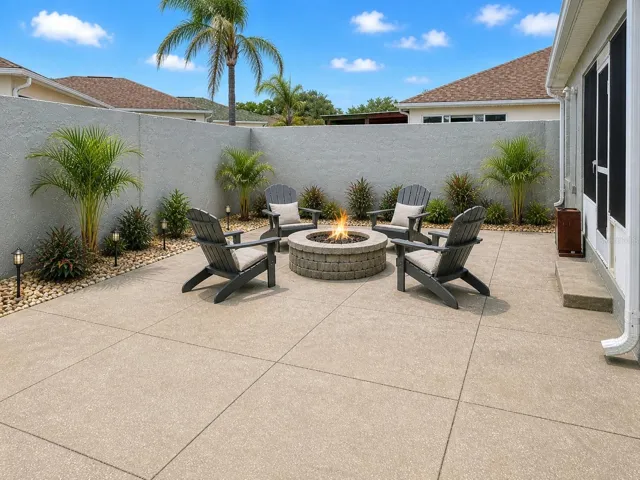 Staged Backyard