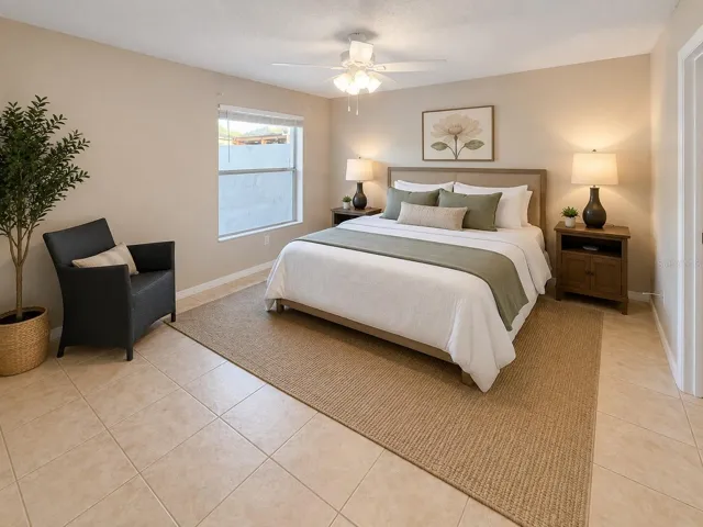 Staged Primary Bedroom