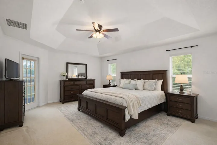 Primary suite with access to back porch