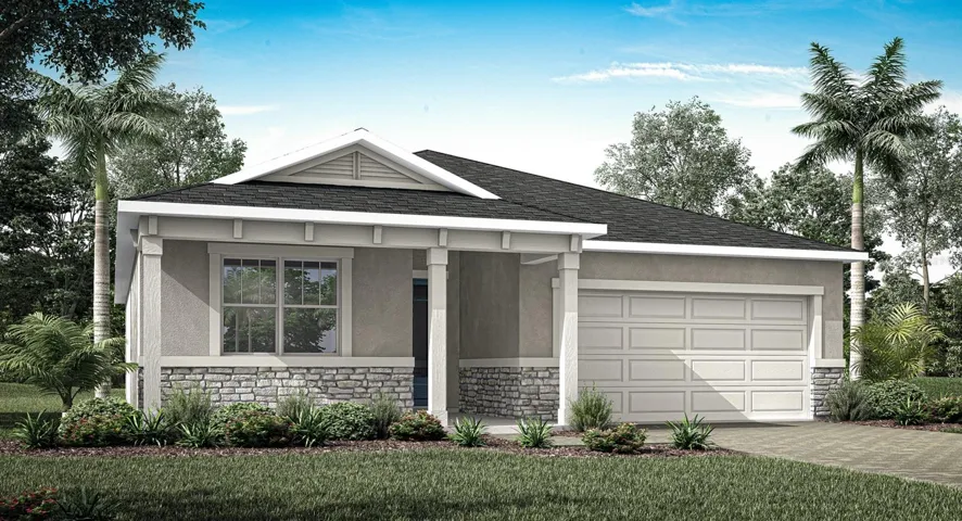 Meridian Parks - Caledon Floorplan - Coastal Elevation - Architect's Rendering