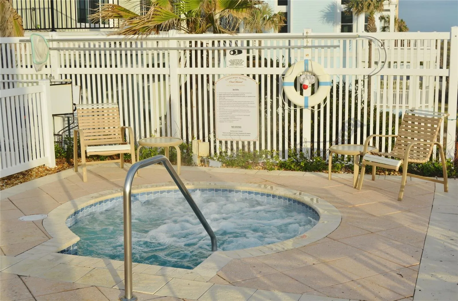Oceanside hot tub.