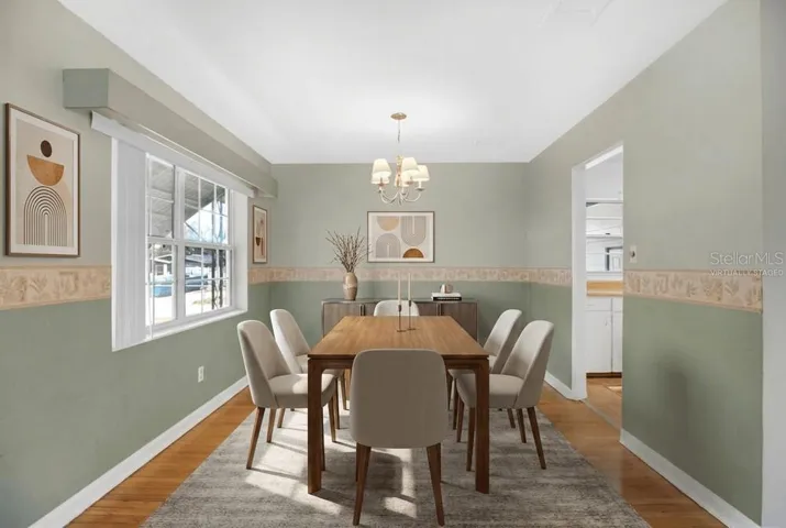 Virtually Staged Dining Room