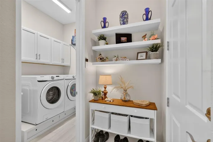 The laundry room/mudroom combo is located right at the garage entry, no dragging mud in this house!