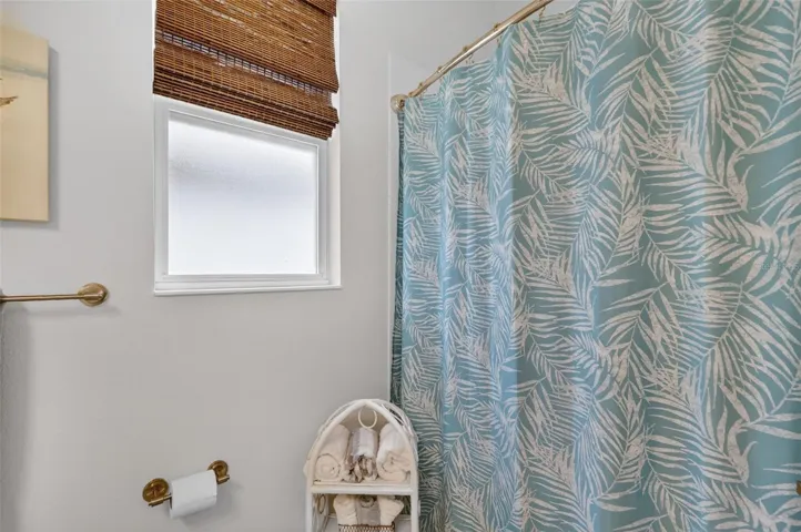 The window in the 2nd bath provides privacy and natural light.  The tub/shower combination provides flexibility for your guests.