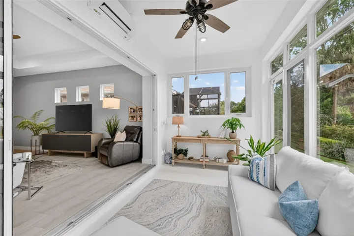 Added indoor space while you have guest or an intimate space for coffee and a good book.