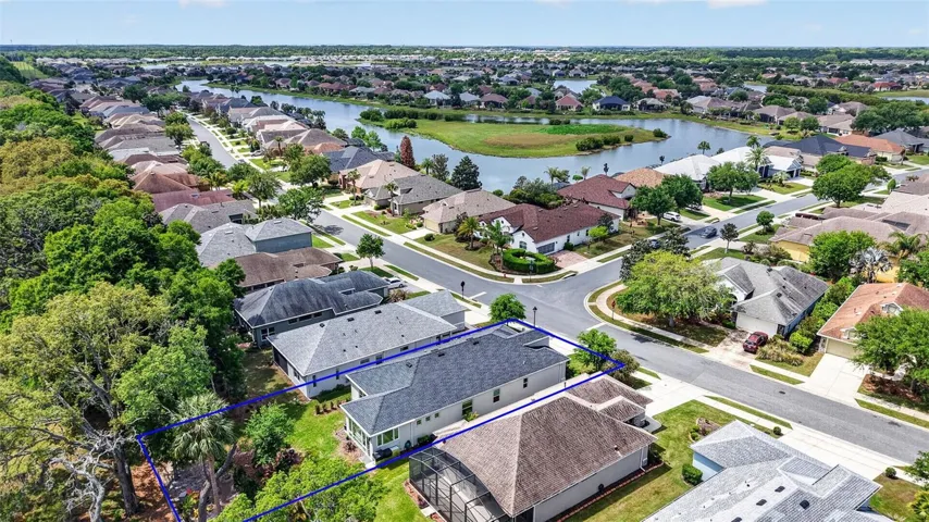 Arial view of home and just some of the Lakes of Mount Dora neighborhood.