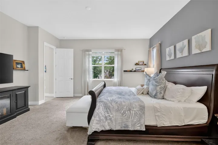 Split bedrooms ensure the owners have their privacy and a quiet slumber.