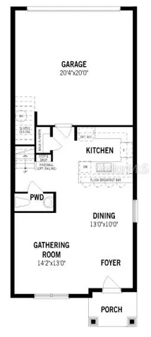 Meridian Parks Lot 6014 (Lot 1014 in Phase 6) First Floor
