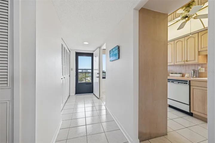 Entry hallway adjacent to kitchen