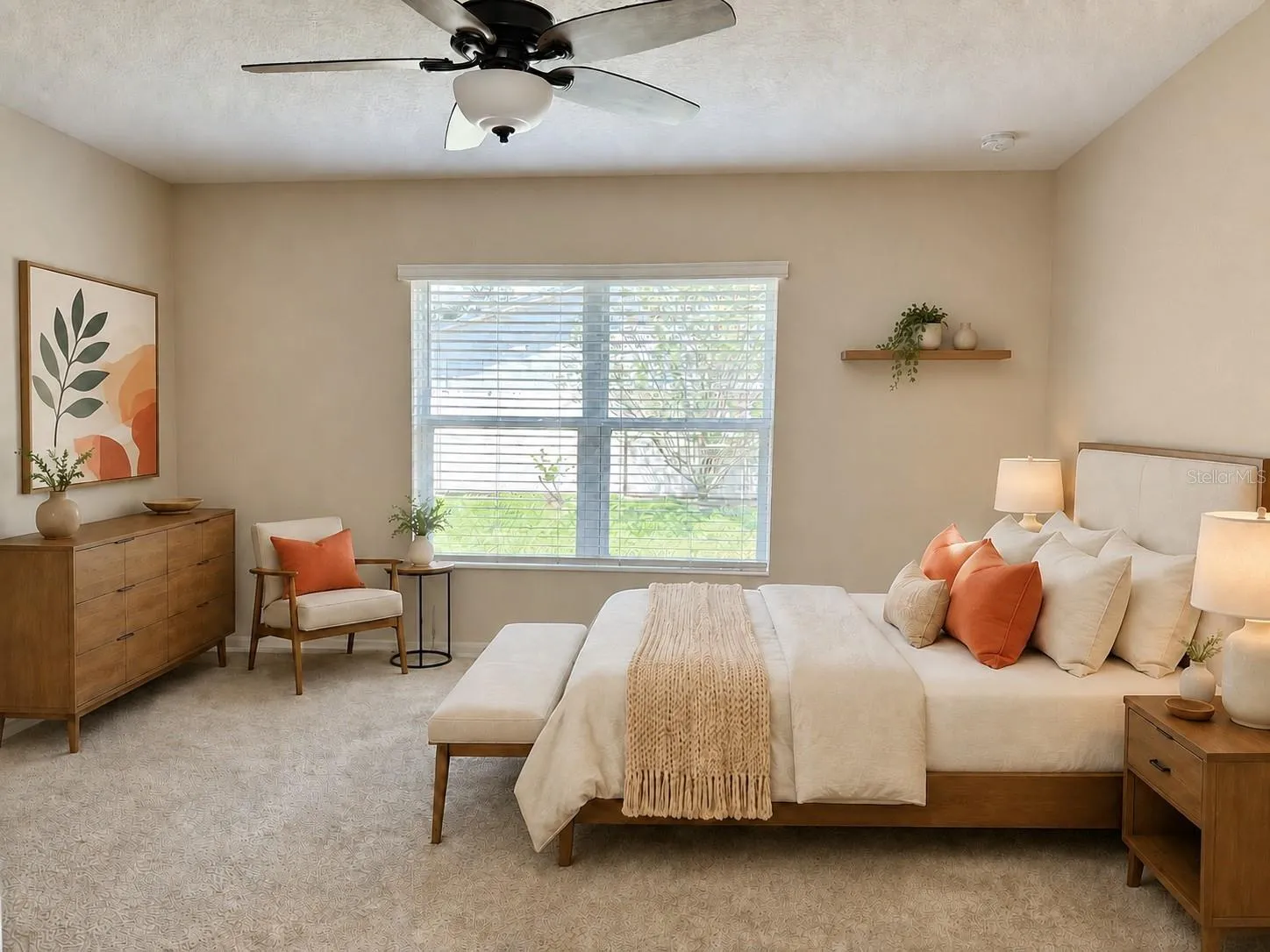 Staged Primary Bedroom