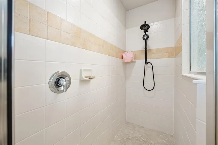 Primary walk-in shower