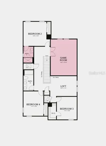 Second Floor Plan - Additional Highlights Include: gourmet kitchen, cushion close doors and drawers, 8' interior doors, shower at upstairs bath, and pre-plumb for future laundry tub in garage