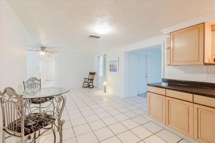 View From The Kitchen Into The Living Room