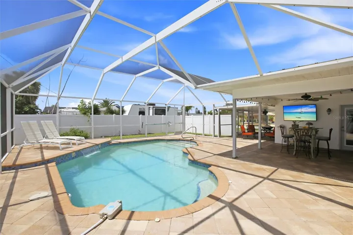 Saltwater Pool with oversized pavered decking