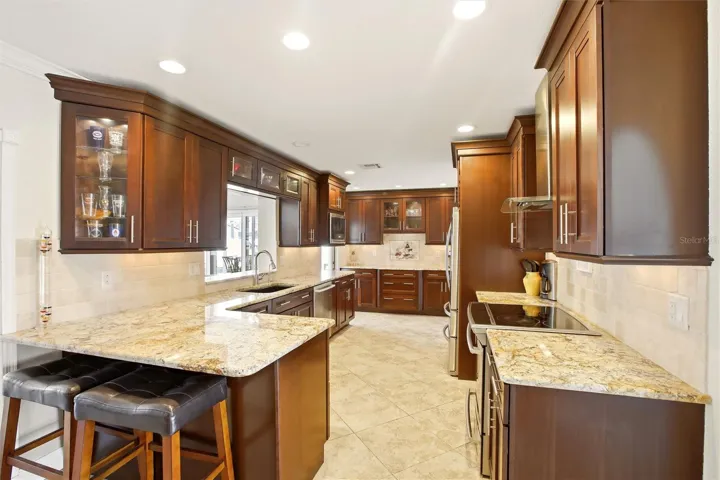 Kitchen with soft close cabinetry