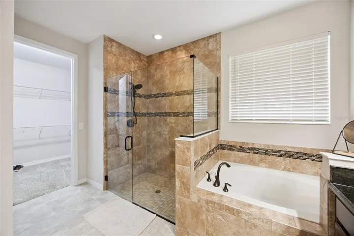 Tub and Shower in Primary Bath