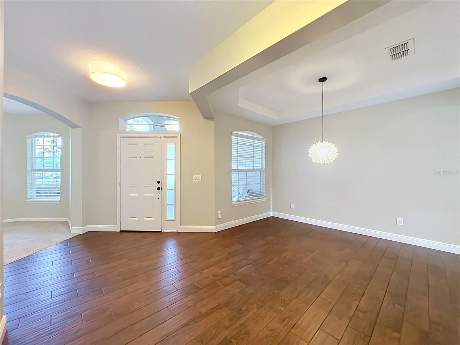 View from the family room to the entry
