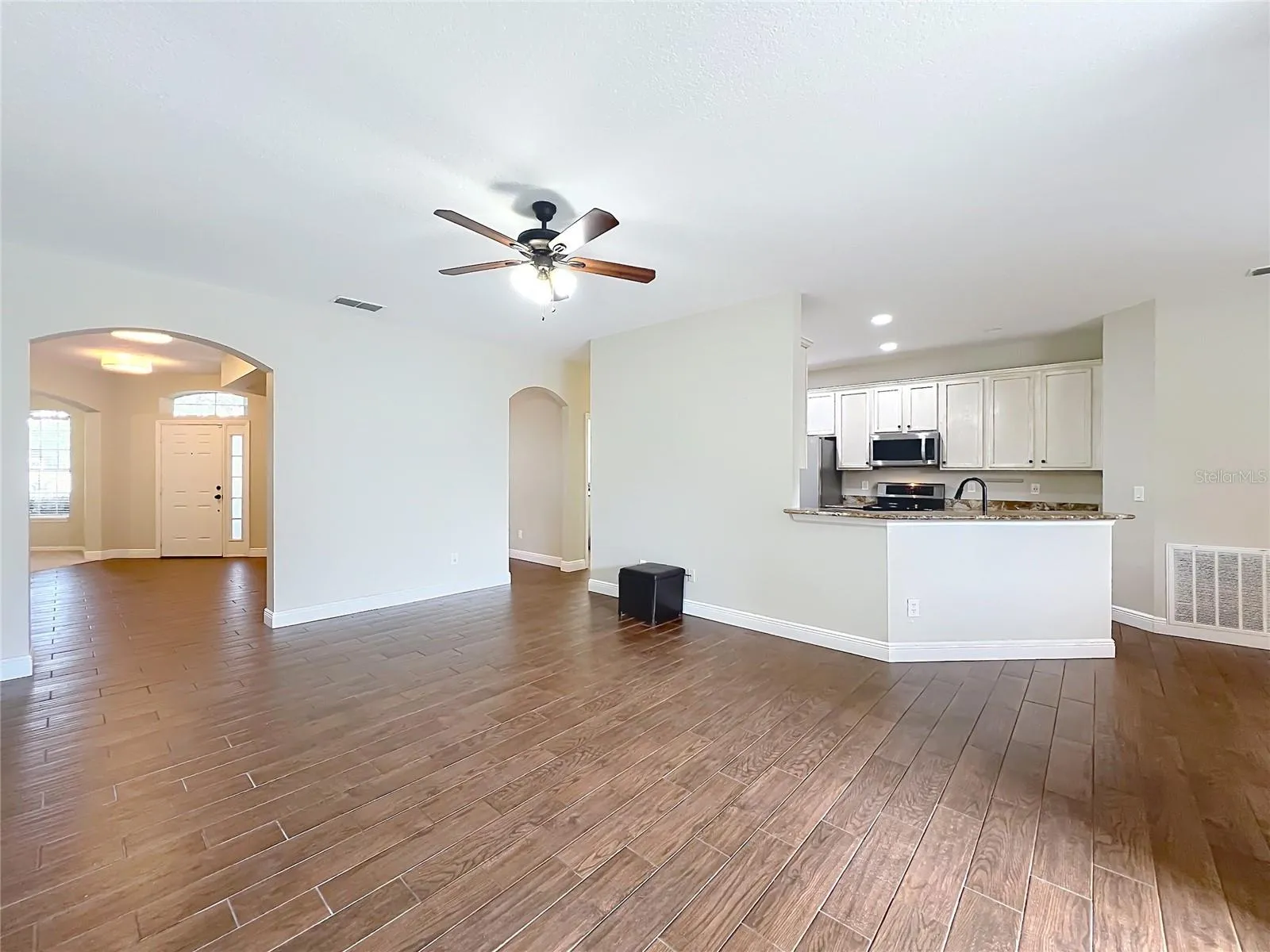 Wide open spaces with wood look tile