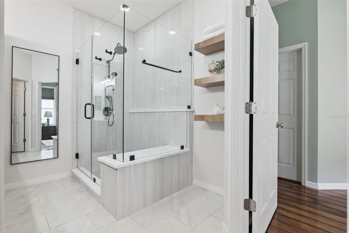 Newly renovated primary ensuite bathroom.