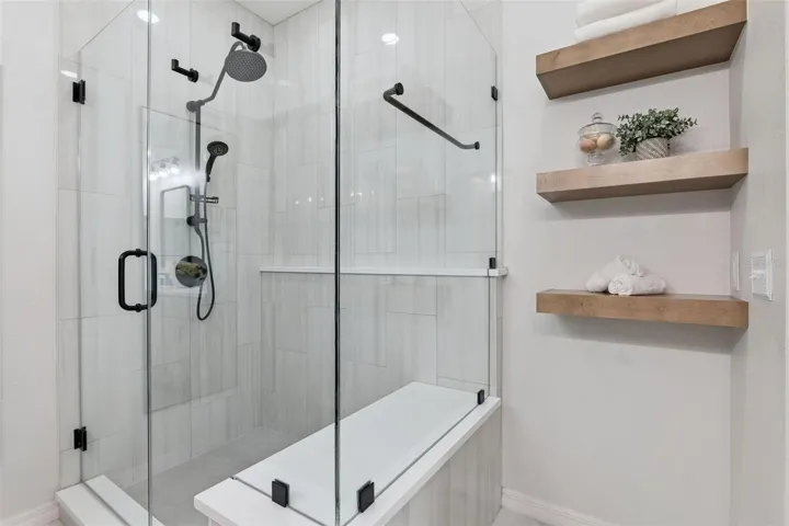 Newly renovated primary ensuite bathroom.