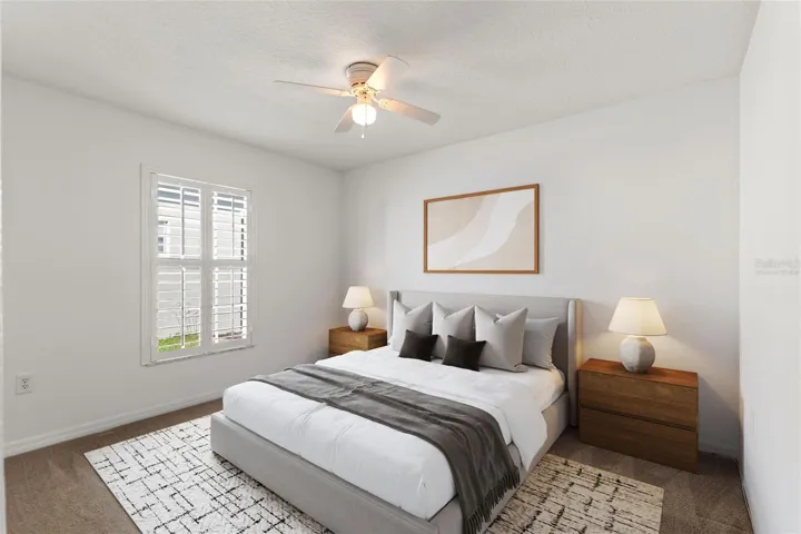 Virtually staged Guest room
