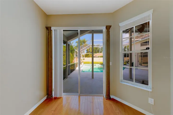 Master bedroom opens to sliders to the pool