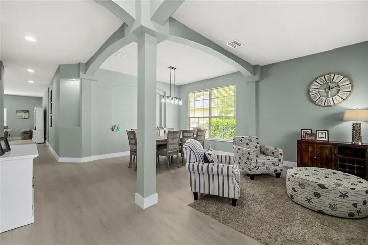 Formal living room and dining room