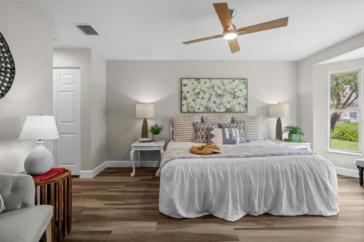 Looking into master bedroom