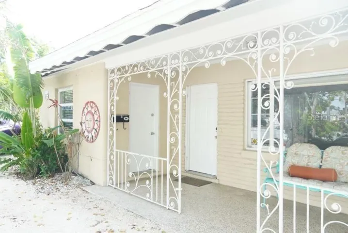 front porch for unit 1 & 3 of 1761 siesta dr | 1761 Siesta Drive, 1760 & 1762 Wisconsin, Sarasota, FL 34239