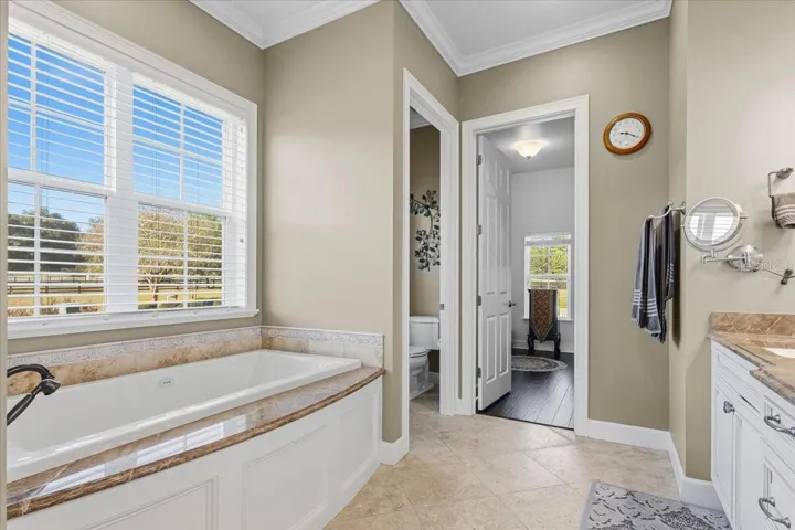 Primary bathroom en suite (downstairs)