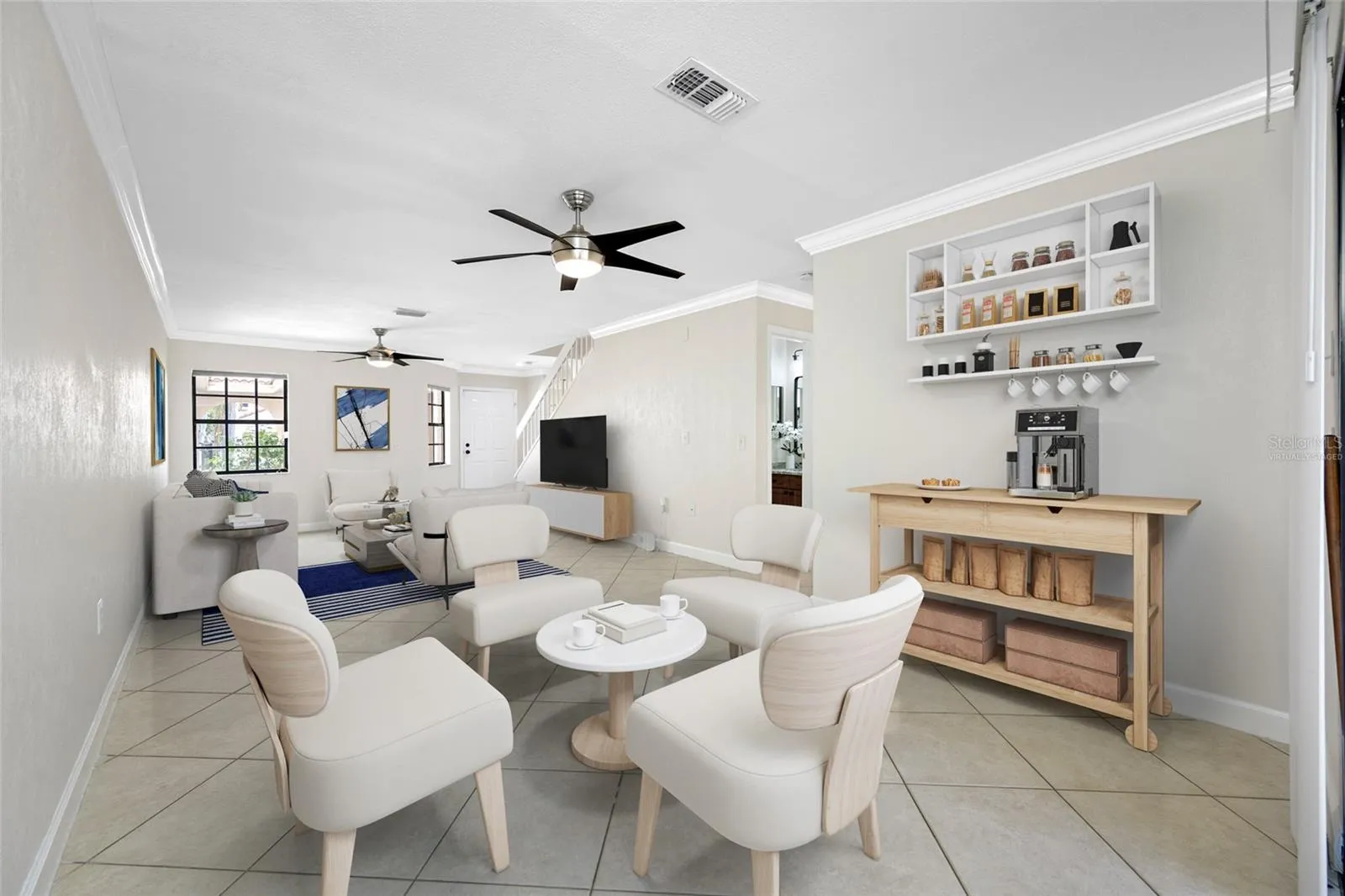 Virtually Staged Living Dining Room Option