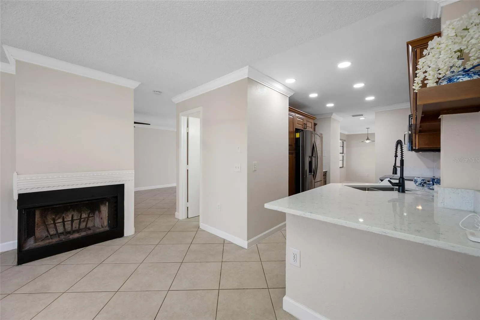 Family Room fireplace