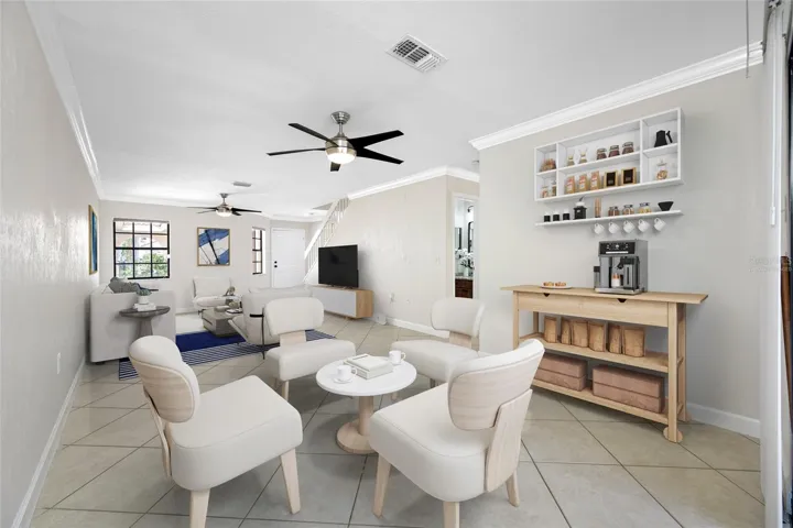 Virtually Staged Living Dining Room Option