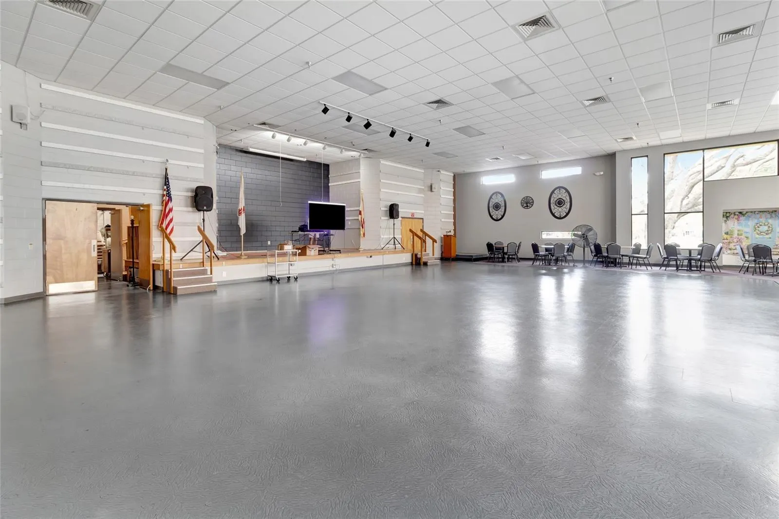 Community Stage and Rec Room