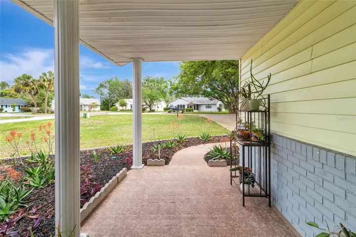 Front porch looking towards the road