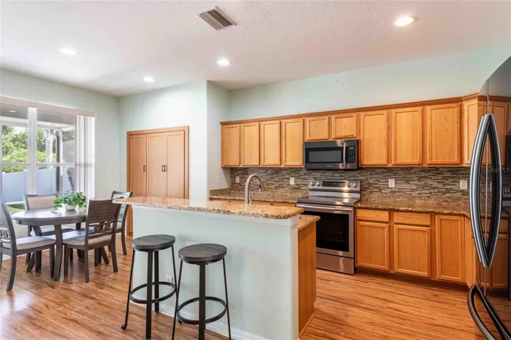 Large kitchen overlooking the lanai.