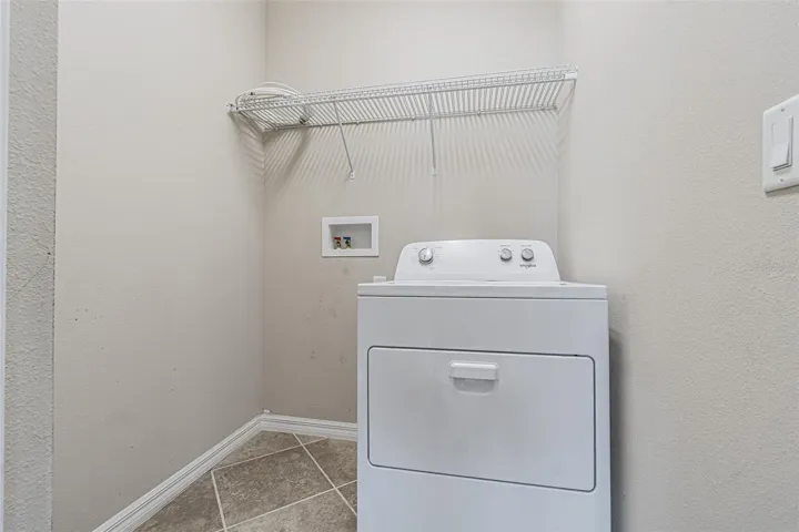 Inside laundry, NO WASHER.