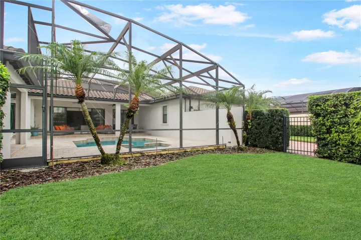 Private fenced back yard