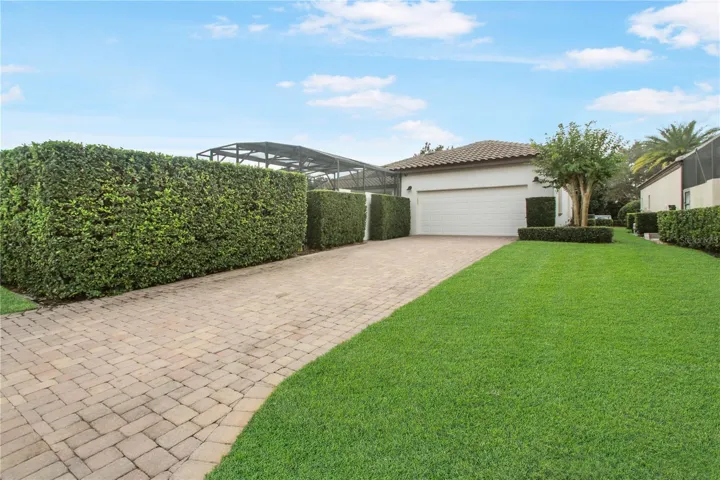 Rear entry oversized garage and driveway
